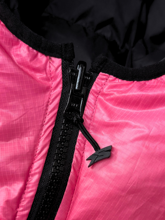 OVER5IZE "DUO" REVERSIBLE PUFFER JACKET BLACK & PINK