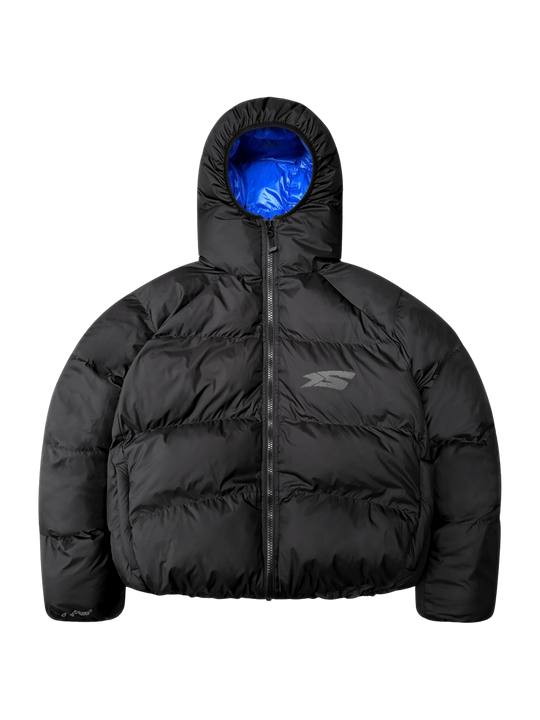 OVER5IZE "DUO" REVERSIBLE PUFFER JACKET BLUE & BLACK