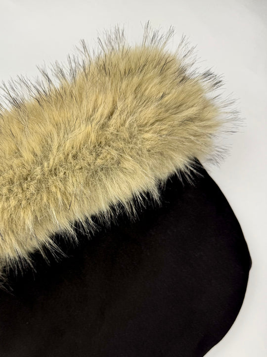 OVER5IZE "evil" FUR JACKET BLACK