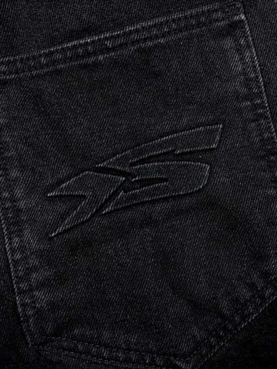 OVER5IZE “stripy” DUAL FIT JEANS BLACK