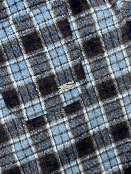 OVER5IZE “plaidy” FLANNEL SHIRT BLUE