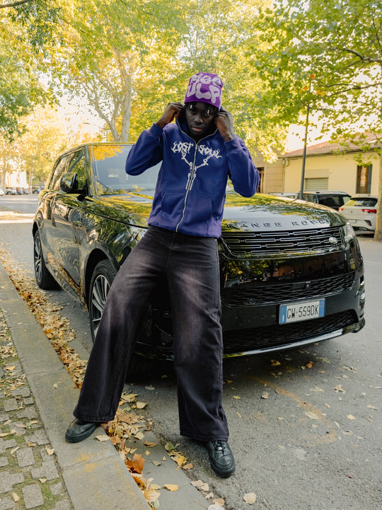 OVER5IZE "soulles" HOODIE PURPLE