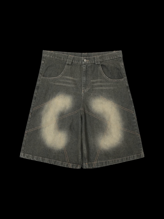 OVER5IZE "cherophobia" JORTS BROWN