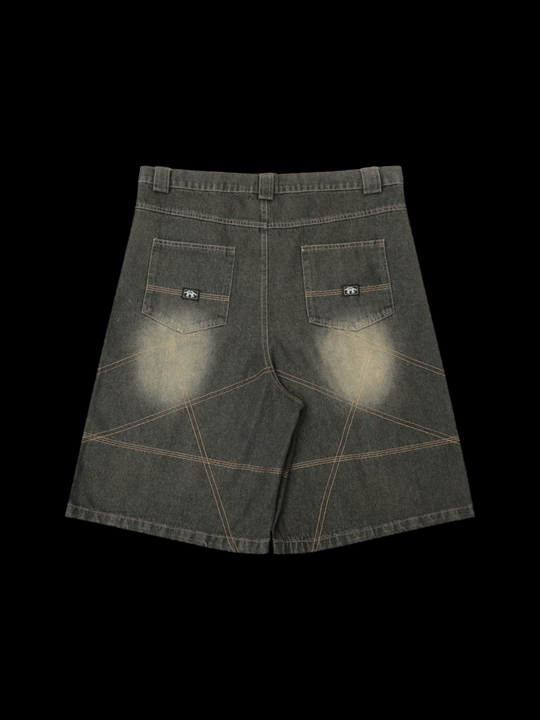 OVER5IZE "cherophobia" JORTS BROWN