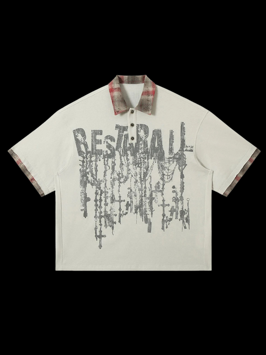 OVER5IZE "scar" POLO BEIGE