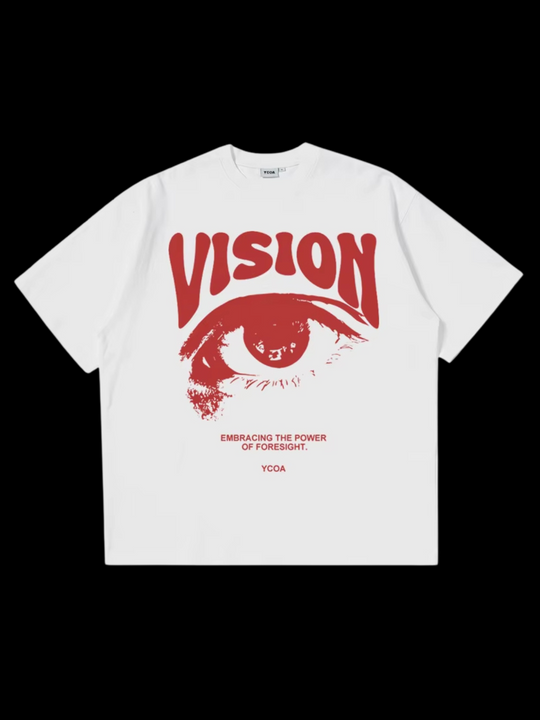OVER5IZE "vision" TEE WHITE