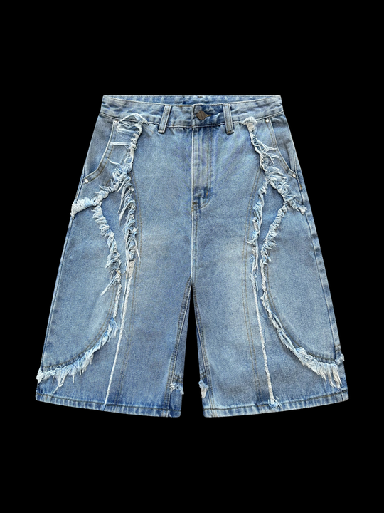 OVER5IZE "cyanide" JORTS LIGHT BLUE