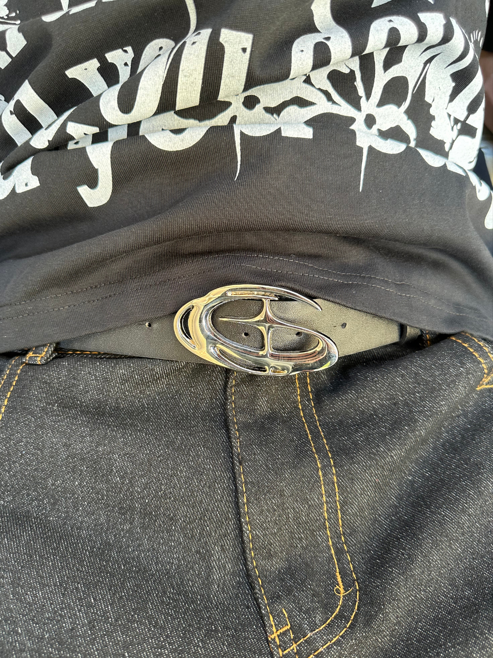 OVER5IZE "breath" BELT SILVER