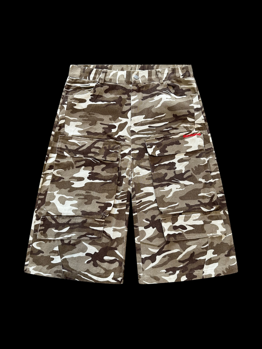 OVER5IZE "envy" JORTS CAMO