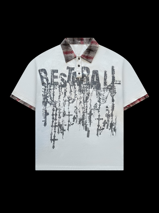 OVER5IZE "scar" POLO BEIGE