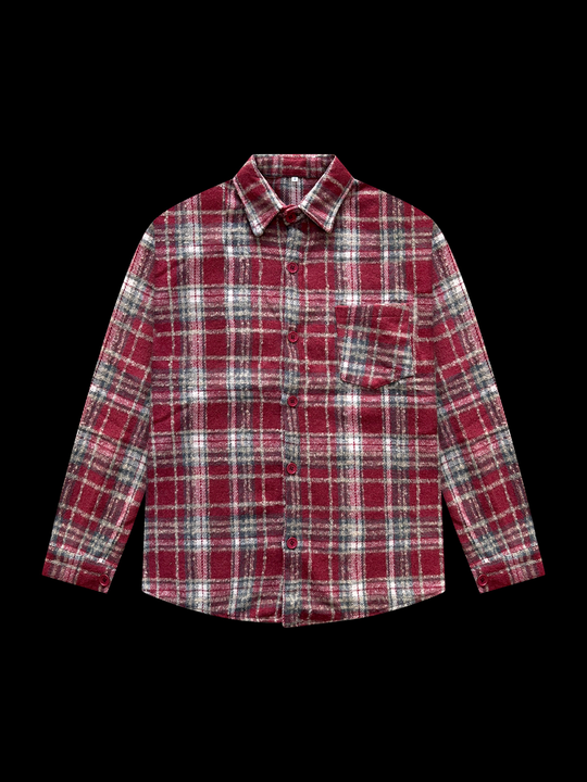 OVER5IZE "shelter" OVERSHIRT BRICK RED