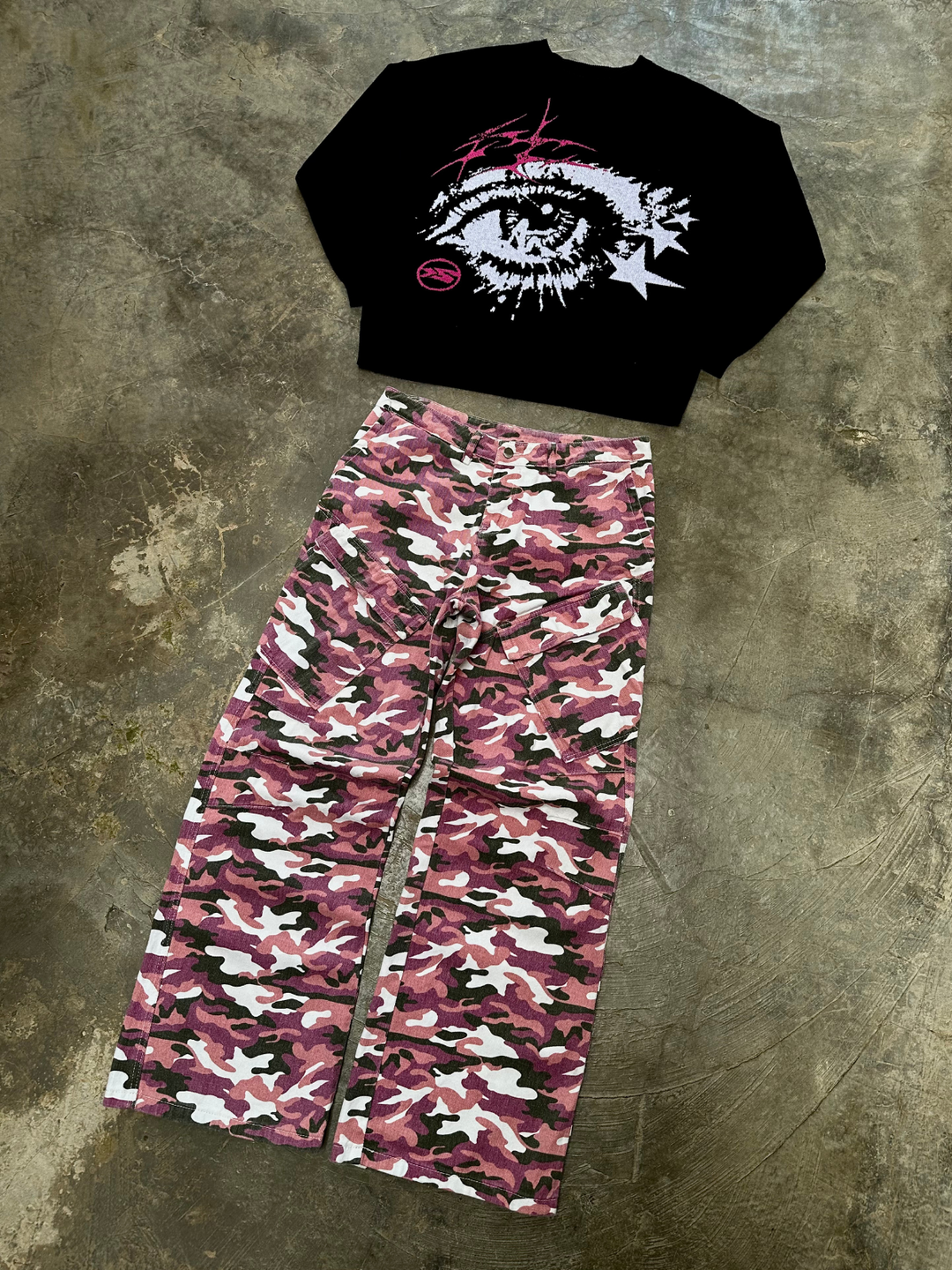 OVER5IZE "rupture" CAMO JEANS