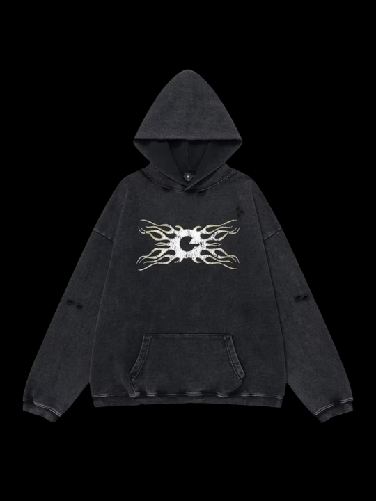 OVER5IZE "polar" HOODIE BLACK