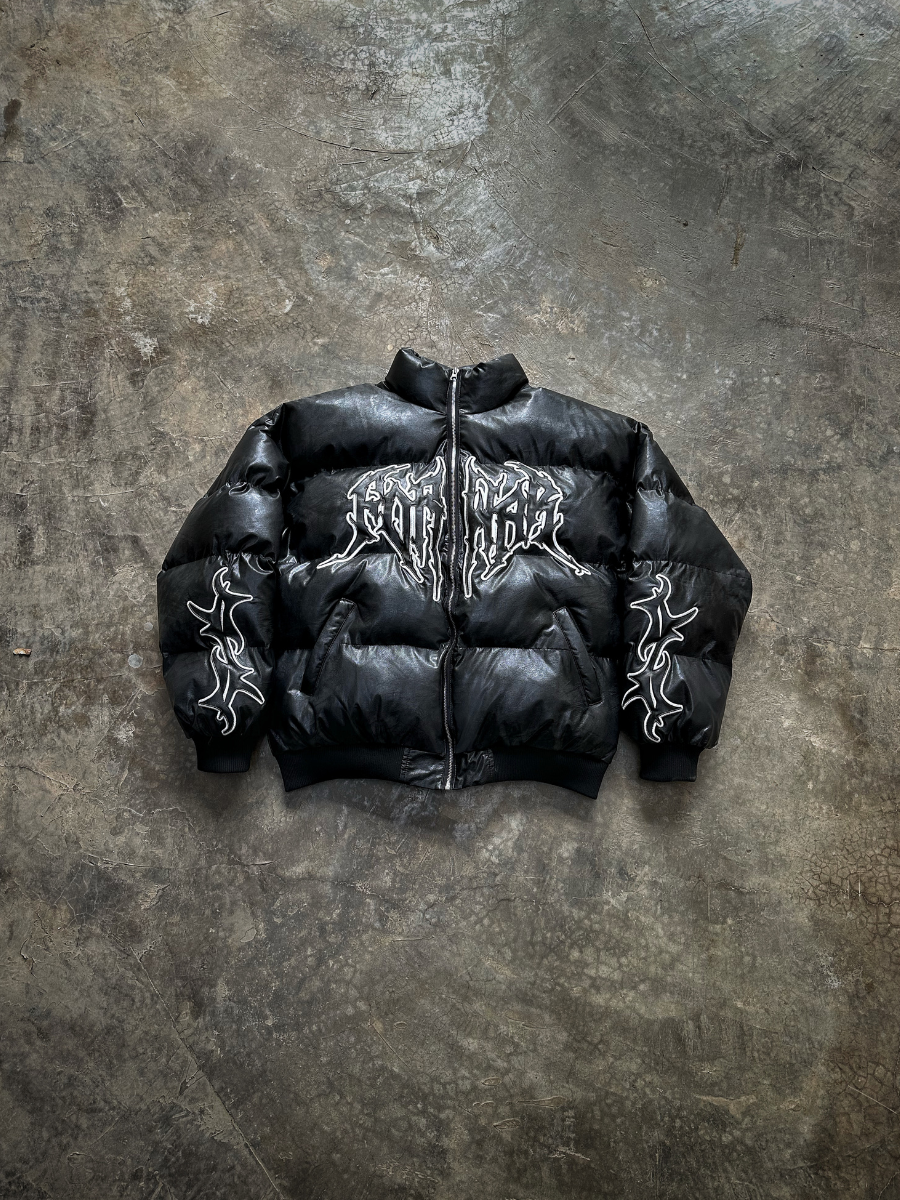 OVER5IZE "drift" LEATHER PUFFER JACKET