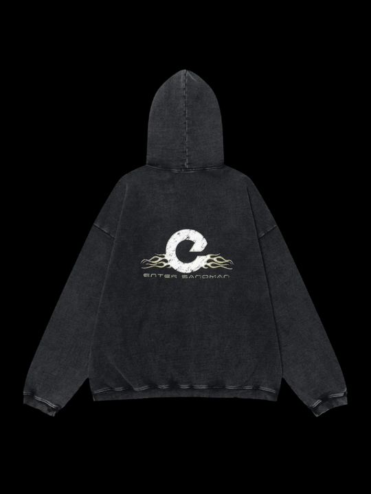 OVER5IZE "polar" HOODIE BLACK