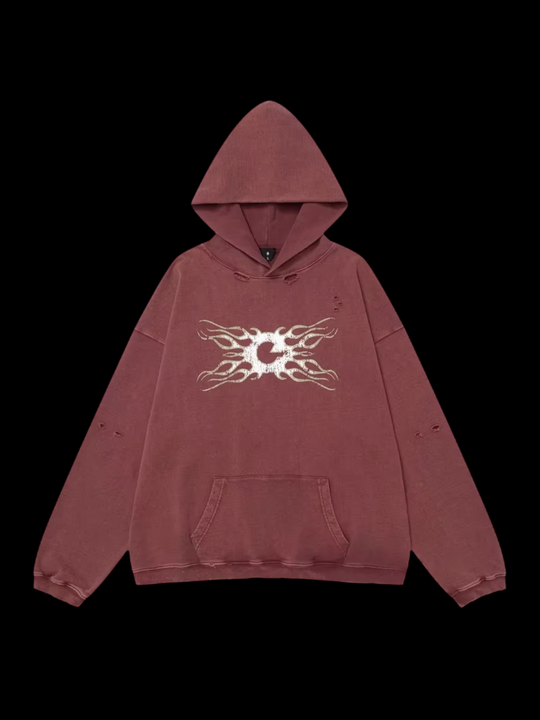 OVER5IZE "polar" HOODIE RED