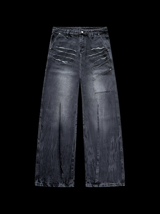 OVER5IZE "blizzard" JEANS