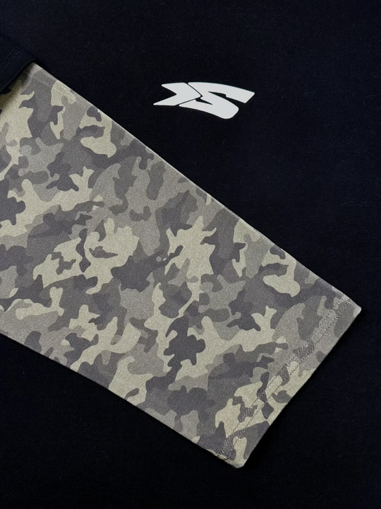 OVER5IZE "Fifty5" LONGSLEEVE BLACK & CAMO