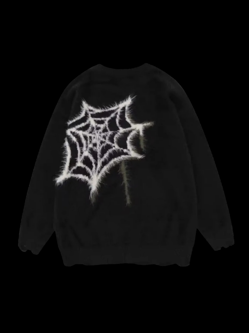 OVER5IZE "spidernest" SWEATER BLACK