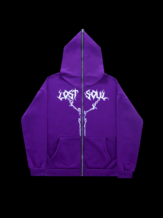 OVER5IZE "soulles" HOODIE PURPLE