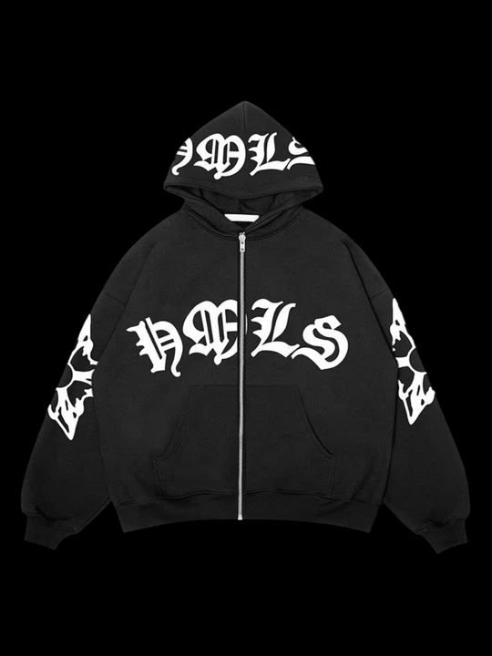 OVER5IZE "freeze" HOODIE BLACK